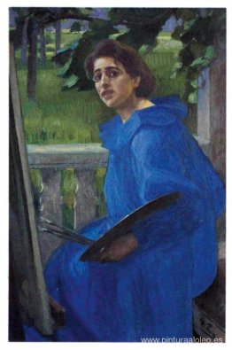 Hanna con un vestido azul (Retrato de la esposa del artista) Hanna con un vestido azul (Retrato de la esposa del artista)