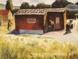 Mujeres que trabajan fuera de una casa Mujeres que trabajan fuera de una casa