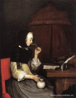Mujer bebiendo vino Mujer bebiendo vino