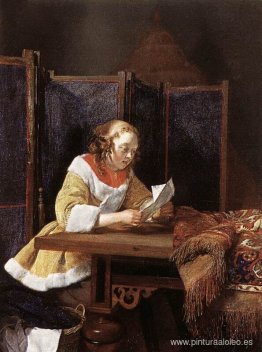 Una dama leyendo una carta Una dama leyendo una carta