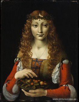 Chica con cerezas (también atribuida a Giovanni Ambrogio de Pred Chica con cerezas (también atribuida a Giovanni Ambrogio de Pred