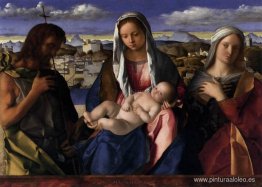 La Virgen y el Niño con San Juan Bautista y un santo, detalle de La Virgen y el Niño con San Juan Bautista y un santo, detalle de