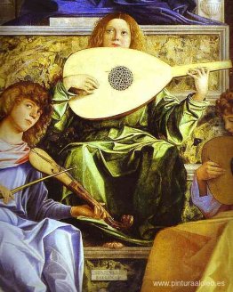 El retablo de San Giobbe Detalle de ángeles que hacen música El retablo de San Giobbe Detalle de ángeles que hacen música
