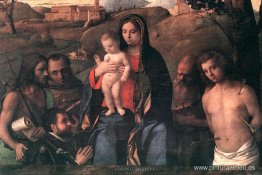 Virgen y el Niño con santos y un donante Virgen y el Niño con santos y un donante