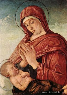 Virgen en la adoración del niño dormido Virgen en la adoración del niño dormido