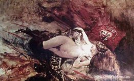 Jovencita desnuda con manta Jovencita desnuda con manta