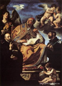 San Gregorio Magno con los Santos Ignacio y Francisco Javier San Gregorio Magno con los Santos Ignacio y Francisco Javier