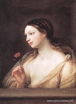 chica con una rosa chica con una rosa
