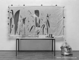 Recreación de la primera demostración pública de arte autodestru Recreación de la primera demostración pública de arte autodestru