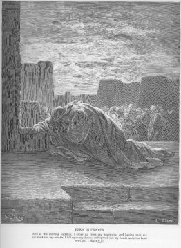 Esdras se arrodilla en oración Esdras se arrodilla en oración