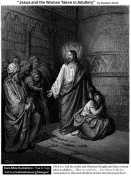 Jesús y la mujer sorprendida en adulterio Jesús y la mujer sorprendida en adulterio