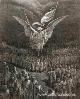 Un ángel guiando a los cruzados a Jerusalén Un ángel guiando a los cruzados a Jerusalén