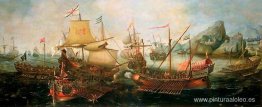 Ataque a las galeras del tesoro españolas, Portugal Ataque a las galeras del tesoro españolas, Portugal