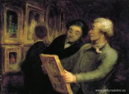 Aficionados en una exposición Aficionados en una exposición