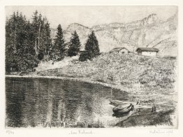 Lago 'Retaud' en el cantón de Vaud, Suiza, cerca de Col de Pillo Lago 'Retaud' en el cantón de Vaud, Suiza, cerca de Col de Pillo