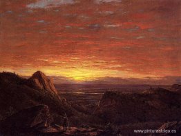 Mañana, mirando hacia el este sobre el valle de Hudson desde las Mañana, mirando hacia el este sobre el valle de Hudson desde las