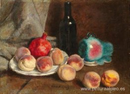 Naturaleza muerta con melocotones Naturaleza muerta con melocotones