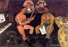 Autorretrato y retrato de Piotr Konchalovsky Autorretrato y retrato de Piotr Konchalovsky