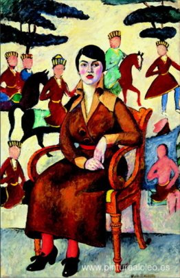 Retrato de una dama en una silla Retrato de una dama en una silla