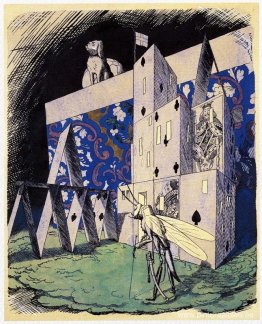 Saltamontes frente a un castillo de naipes Saltamontes frente a un castillo de naipes