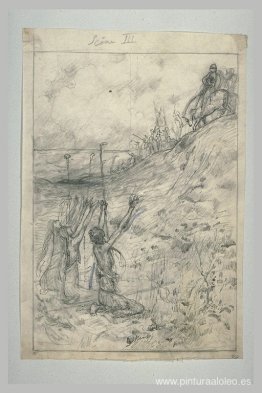 Proyecto de ilustración para Macbeth - les tres sorcières agenou Proyecto de ilustración para Macbeth - les tres sorcières agenou