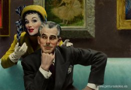 En la Galería de Arte, Ilustración Cosmopolita, febrero de 1950 En la Galería de Arte, Ilustración Cosmopolita, febrero de 1950