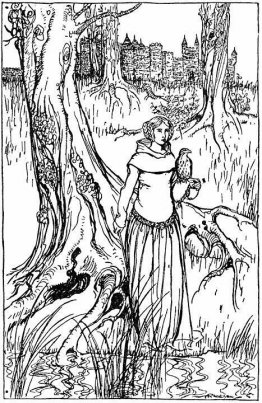 Enide con el halcón dorado Enide con el halcón dorado