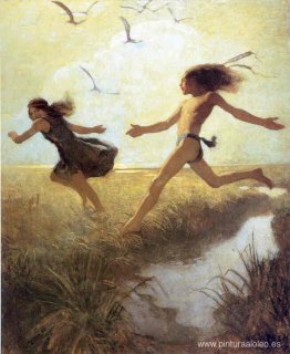 Los niños jugaban al matrimonio por captura. Los niños jugaban al matrimonio por captura.