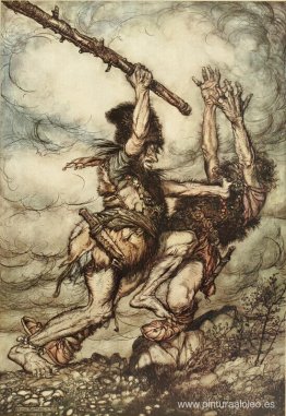 Fafner mata a Fasolt Fafner mata a Fasolt