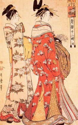 Ilustración de "Las doce horas de las casas verdes", c.1795 (imp Ilustración de "Las doce horas de las casas verdes", c.1795 (imp