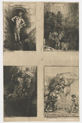 Cuatro ilustraciones para un libro español. Cuatro ilustraciones para un libro español.