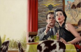 Esposa medio culpable, ilustración de Women's Home Companion, ab Esposa medio culpable, ilustración de Women's Home Companion, ab