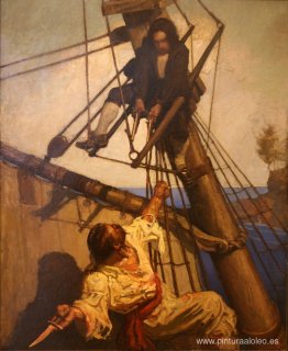 Un paso más, señor Hands, le dije, y le volaré los sesos. Un paso más, señor Hands, le dije, y le volaré los sesos.