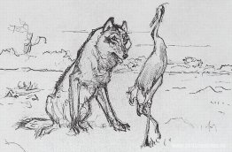 El lobo y la grulla El lobo y la grulla