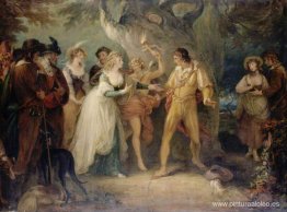 Una escena de 'Como gustéis' de William Shakespeare Una escena de 'Como gustéis' de William Shakespeare