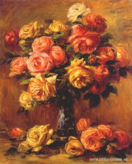 rosas en un florero rosas en un florero