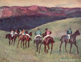 Caballos de carreras en un paisaje Caballos de carreras en un paisaje