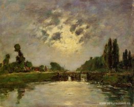 Saint-Valery-sur-Somme, el puente sobre la esclusa Saint-Valery-sur-Somme, el puente sobre la esclusa