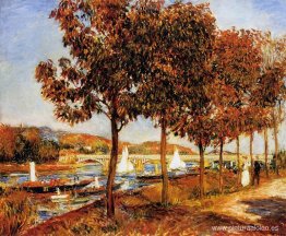 El puente de Argenteuil en otoño El puente de Argenteuil en otoño