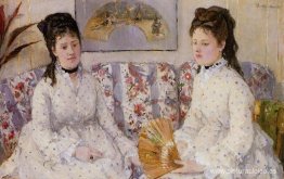 Dos hermanas en un sofá Dos hermanas en un sofá