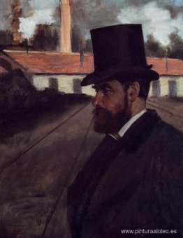 Henri Rouart frente a su fábrica Henri Rouart frente a su fábrica