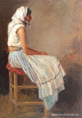 Mujer campesina con pañuelo blanco Mujer campesina con pañuelo blanco