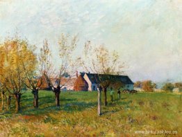 La granja de Trou d Enfer, mañana de otoño La granja de Trou d Enfer, mañana de otoño