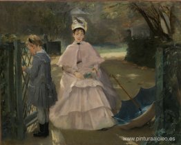 niñera con un niño niñera con un niño