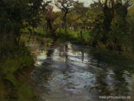 escena del bosque con un río escena del bosque con un río