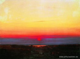 Atardecer en las estepas junto al mar. Atardecer en las estepas junto al mar.