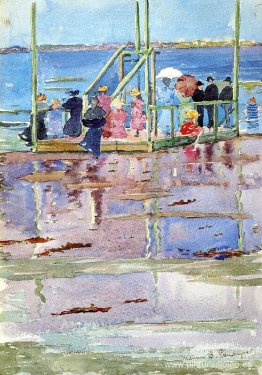 Flotar durante la marea baja, Revere Beach (también conocida com Flotar durante la marea baja, Revere Beach (también conocida com