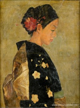 Mujer joven de perfil Mujer joven de perfil