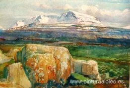 Escena de Fljótsdalshérað en el este de Islandia Escena de Fljótsdalshérað en el este de Islandia