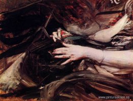 Coser las manos de una mujer. Coser las manos de una mujer.